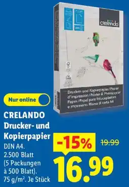 Lidl CRELANDO Drucker- und Kopierpapier Angebot