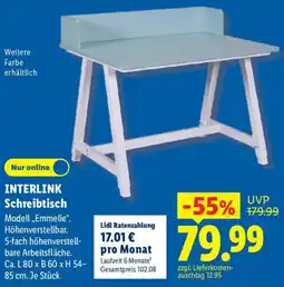 Lidl INTERLINK Schreibtisch Angebot