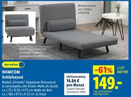 Lidl HOMCOM Schlafsessel Angebot