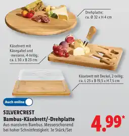 Lidl SILVERCREST Bambus-Käsebrett/-Drehplatte Angebot