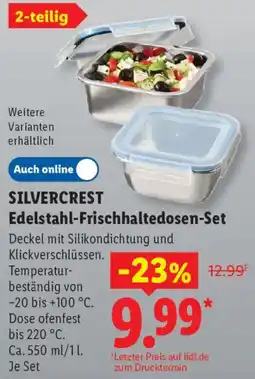 Lidl SILVERCREST Edelstahl-Frischhaltedosen-Set Angebot