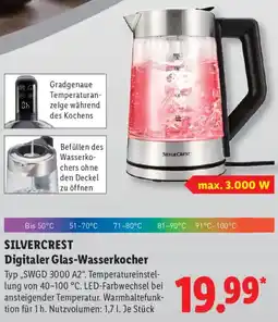 Lidl SILVERCREST Digitaler Glas-Wasserkocher Angebot