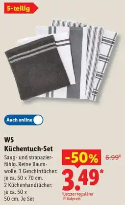 Lidl W5 Küchentuch-Set Angebot