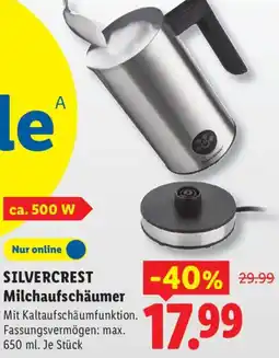 Lidl SILVERCREST Milchaufschäumer Angebot