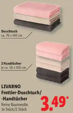 Lidl LIVARNO Frottier-Duschtuch/ Handtücher Angebot