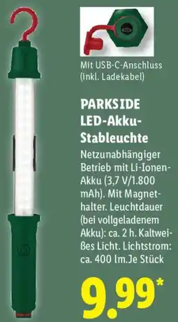 Lidl PARKSIDE LED-Akku Stableuchte Angebot