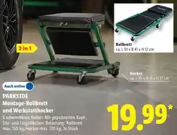Lidl PARKSIDE Montage-Rollbrett und Werkstatthocker Angebot