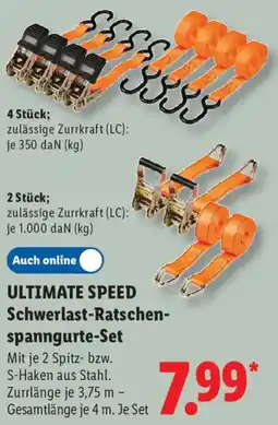 Lidl ULTIMATE SPEED Schwerlast-Ratschenspanngurte-Set Angebot