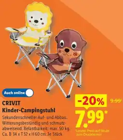 Lidl CRIVIT Kinder-Campingstuhl Angebot