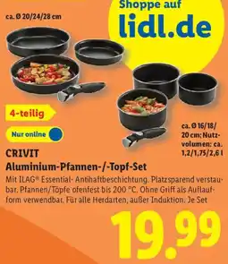 Lidl CRIVIT Aluminium-Pfannen/Topf-Set Angebot