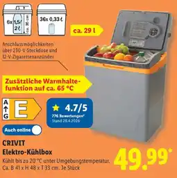 Lidl CRIVIT Elektro-Kühlbox Angebot