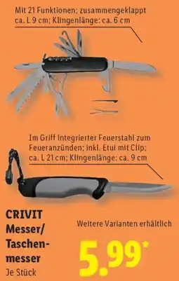 Lidl CRIVIT Messer/ Taschenmesser Angebot