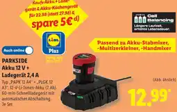 Lidl PARKSIDE Akku 12 V + Ladegerät 2,4 A Angebot