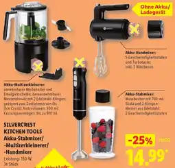 Lidl SILVERCREST KITCHEN TOOLS Akku-Stabmixer/ -Multizerkleinerer/ Handmixer Angebot