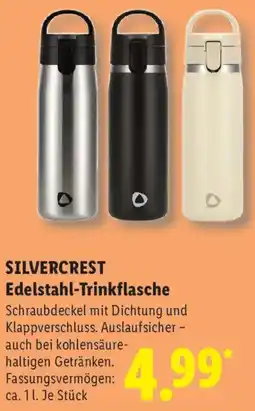 Lidl SILVERCREST Edelstahl-Trinkflasche Angebot