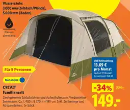 Lidl CRIVIT Familienzelt Angebot