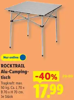 Lidl ROCKTRAIL Alu-Campingtisch Angebot