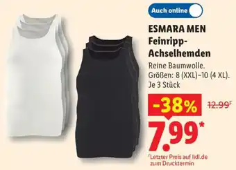 Lidl ESMARA MEN Feinripp Achselhemden Angebot