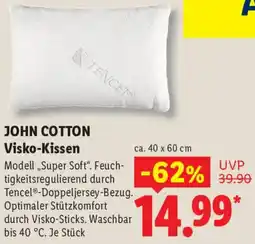 Lidl JOHN COTTON Visko-Kissen Angebot