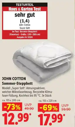 Lidl JOHN COTTON Sommer-Steppbett Angebot