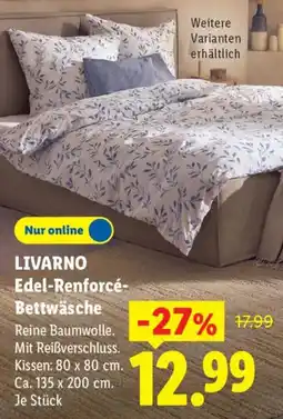 Lidl LIVARNO Edel-Renforcé Bettwäsche Angebot