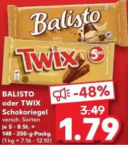Kaufland BALISTO oder TWIX Schokoriegel Angebot