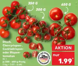 Kaufland Dtsch. Cherryrispen-, Cocktailrispen- oder Rispentomaten Angebot