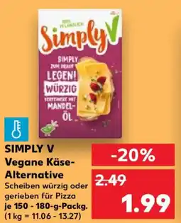 Kaufland SIMPLY V Vegane Käse Alternative Angebot