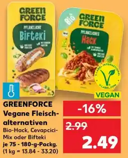 Kaufland GREENFORCE Vegane Fleischalternativen Angebot