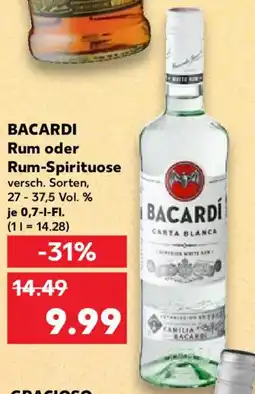 Kaufland BACARDI Rum oder Rum-Spirituose Angebot