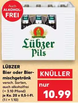 Kaufland LÜBZER Bier oder Biermischgetränk Angebot