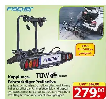 Famila Nord Ost Fischer Kupplungs Hafrradträger Prolineevo Angebot