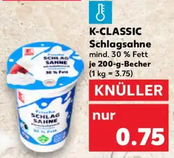 Kaufland K-CLASSIC Schlagsahne Angebot