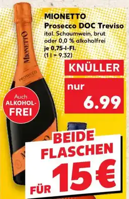 Kaufland Mionetto prosecco doc treviso Angebot