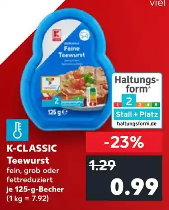 Kaufland K-CLASSIC Teewurst Angebot