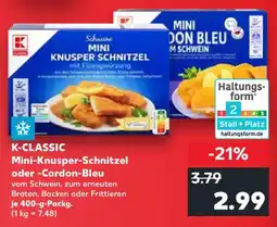 Kaufland K-CLASSIC Mini-Knusper-Schnitzel oder Cordon-Bleu Angebot