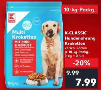 Kaufland K-CLASSIC Hundenahrung Kroketten Angebot