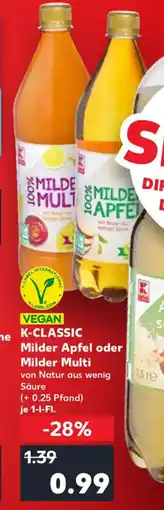 Kaufland K-CLASSIC Milder Apfel oder Milder Multi Angebot