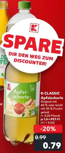 Kaufland K-CLASSIC Apfelschorle Angebot