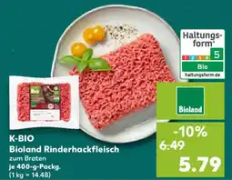 Kaufland K-BIO Bioland Rinderhackfleisch Angebot