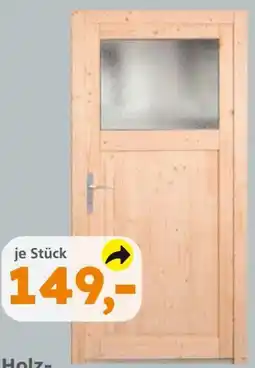 Globus Baumarkt Holz-Nebeneingangstür Angebot