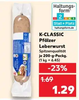Kaufland K-CLASSIC Pfälzer Leberwurst Angebot