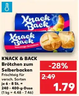 Kaufland KNACK & BACK Brötchen zum Selberbacken Angebot