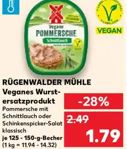 Kaufland RÜGENWALDER MÜHLE Veganes Wurstersatzprodukt Angebot