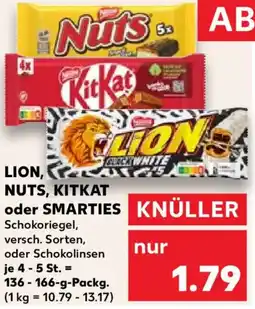 Kaufland Lion, nuts, kitkat oder smarties Angebot