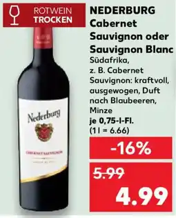 Kaufland Nederburg Cabernet Sauvignon oder Sauvignon Blanc Angebot