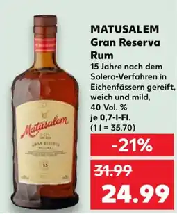 Kaufland Matusalem Gran Reserva Rum Angebot