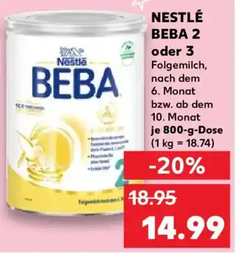 Kaufland NESTLÉ BEBA 2 oder 3 Angebot