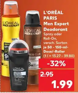 Kaufland L'ORÉAL PARIS Men Expert Deodorant Angebot