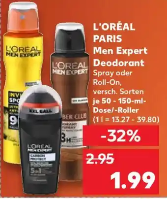 Kaufland L'ORÉAL PARIS Men Expert Deodorant Angebot